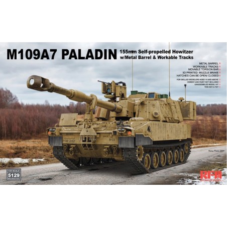 Rye Field Model 1/35 M109A7 Paladin Self-Propelled Howitzer