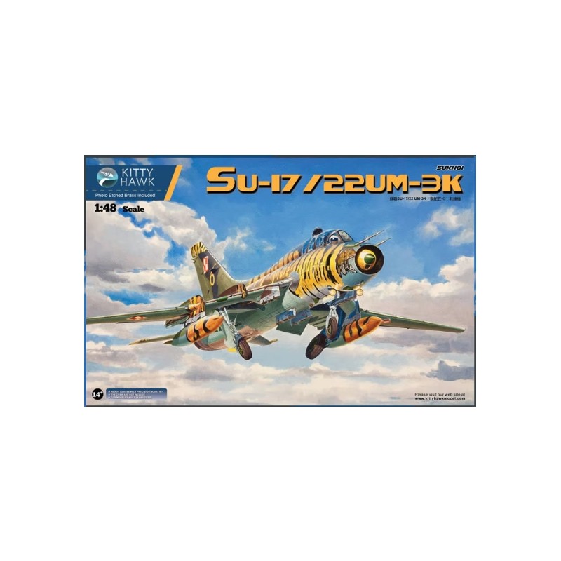 Maqueta 1/48 Sukhoi Su-17/22UM-3K de Kitty Hawk - Caza bombardero soviético