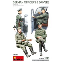 Maqueta 1/35 German Officers & Drivers de MiniArt - Oficiales y Conductores WWII