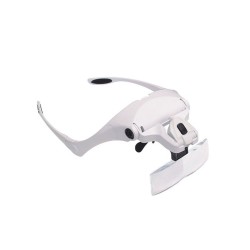 Ergonomic head magnifier with LED and interchangeable lenses - Dismoer