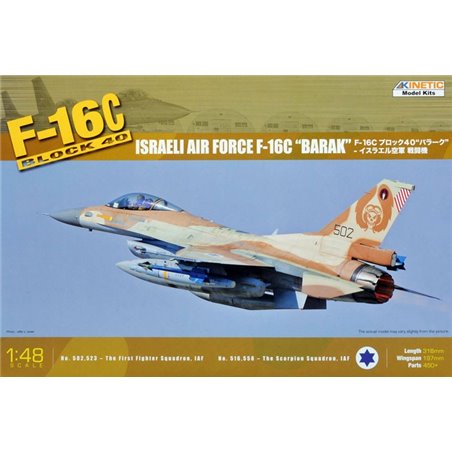 Maqueta Kinetic 1/48 F-16C Block 40 Israeli Air Force "Barak"