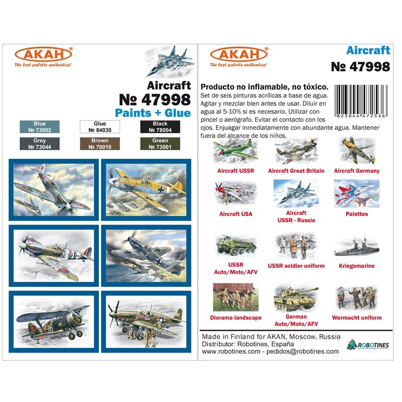 Aircraft + Glue Paint Set