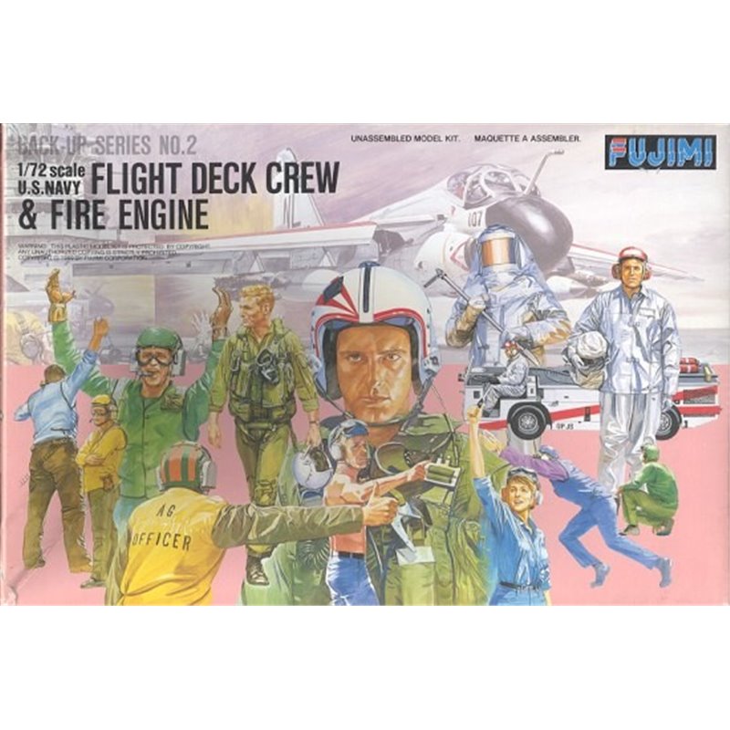 Fujimi 1/72 Fire Engine & Flight Deck Crews model kit