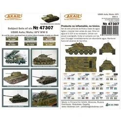 Set de Pinturas USSR Auto-Moto-Armored vehicles (WW2)