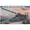 Maqueta 1/72 80cm K(E) Dora Railway Gun de HobbyBoss, arma ferroviaria histórica