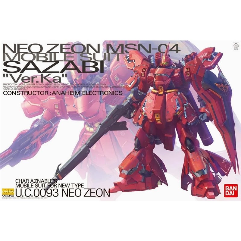 Bandai 1/100 MG MSN-04 Sazabi Ver. Ka Gundam Model kit