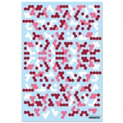 Hex Camouflage Decal for Same Colored Parts (Red)