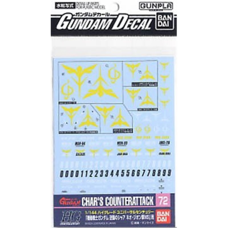 GD-72 1/144 Neo Zeon Char's Counterattack Ver. Decal