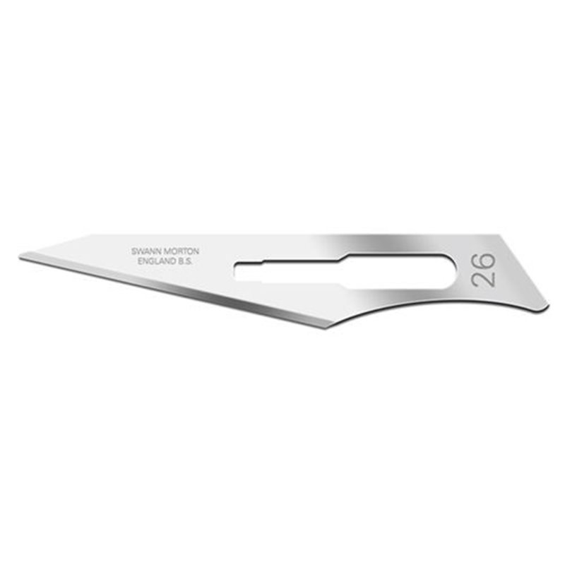 Packet of 5 No.26 Straight blades for No.4 Scalpel