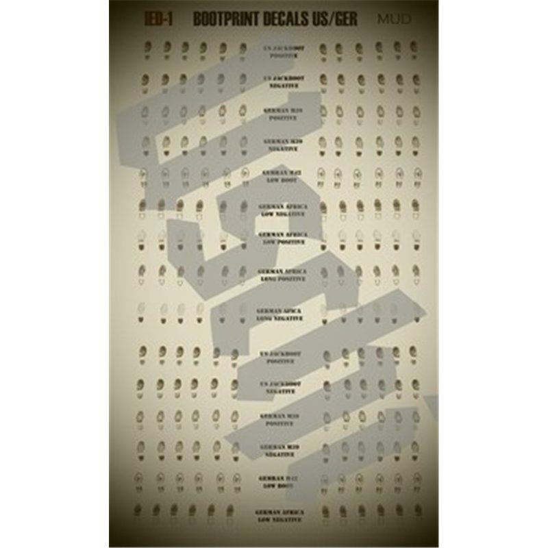 1/35 Bootprint decals: Mud